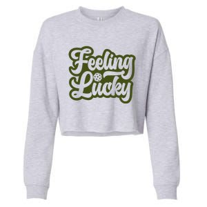 Feeling Lucky Pickleball Sport St. Patrick's Day Cropped Pullover Crew