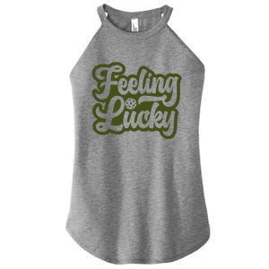 Feeling Lucky Pickleball Sport St. Patrick's Day Women's Perfect Tri Rocker Tank