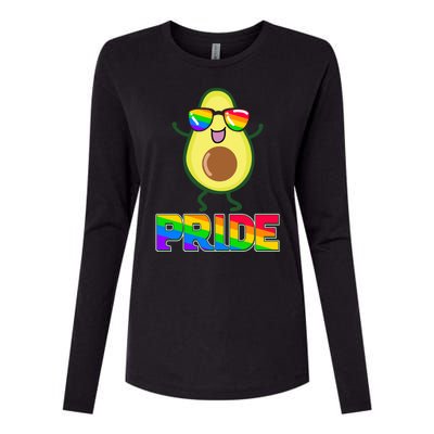 Funny LGBT Pride Avocado Womens Cotton Relaxed Long Sleeve T-Shirt