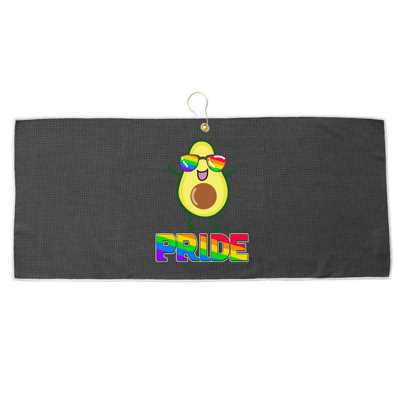 Funny LGBT Pride Avocado Large Microfiber Waffle Golf Towel