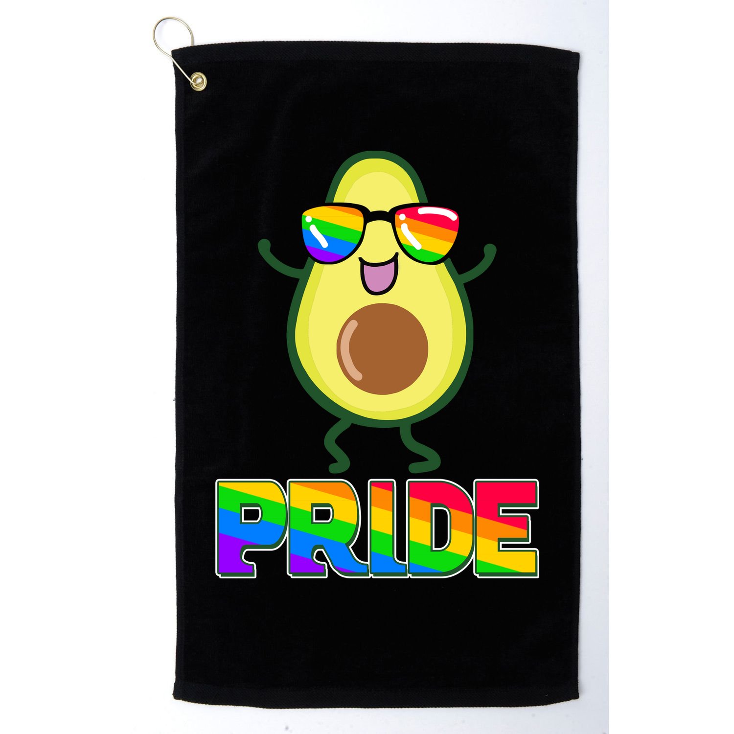 Funny LGBT Pride Avocado Golf Towel