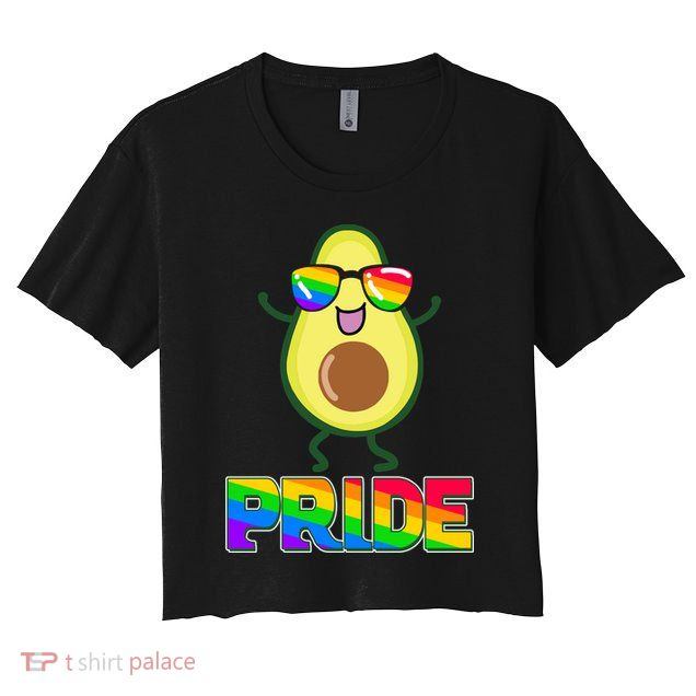 Funny LGBT Pride Avocado Women's Crop Top Tee