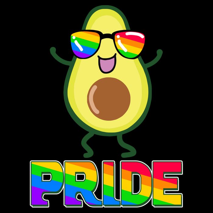 Funny LGBT Pride Avocado Crop Top