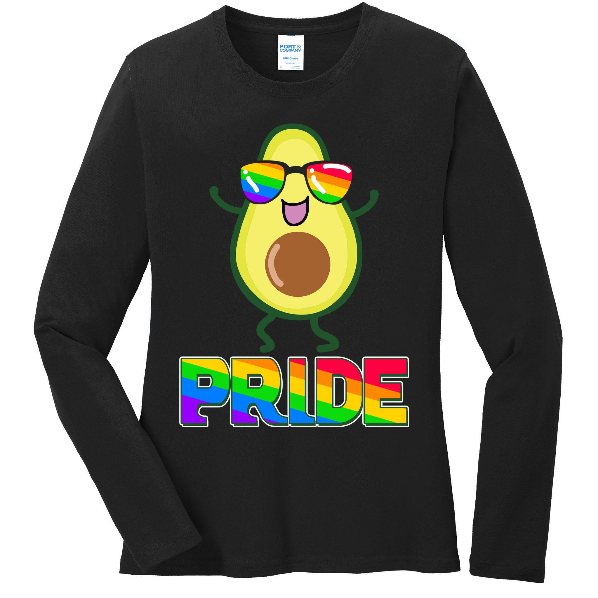 Funny LGBT Pride Avocado Ladies Long Sleeve Shirt