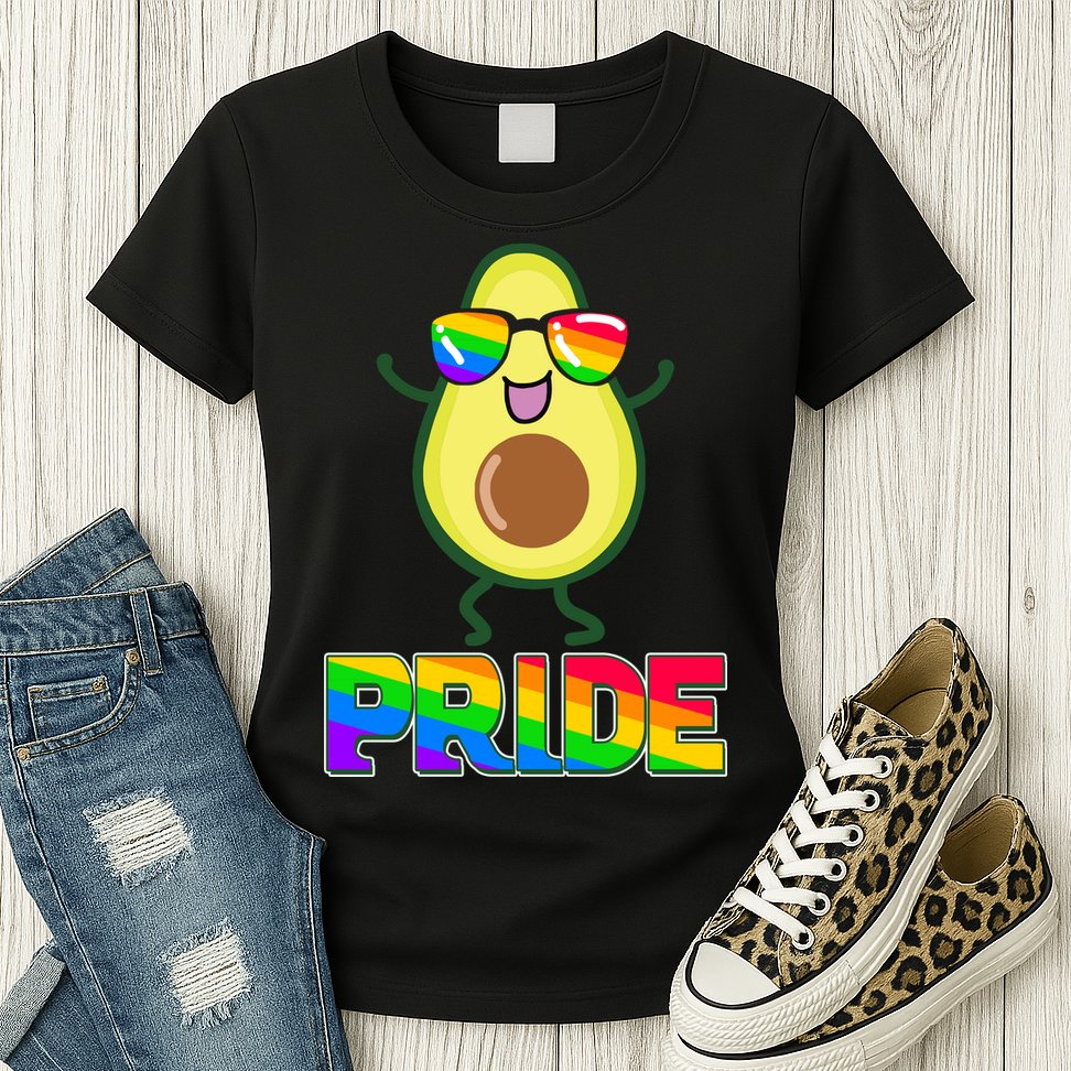 Funny LGBT Pride Avocado Womens T-Shirt