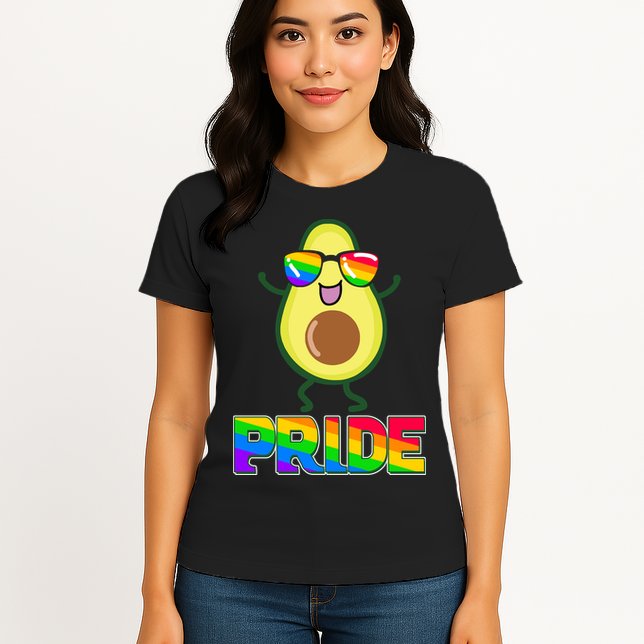 Funny LGBT Pride Avocado Womens T-Shirt