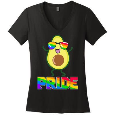 Funny LGBT Pride Avocado Women's V-Neck T-Shirt