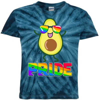 Funny LGBT Pride Avocado Kids Tie-Dye T-Shirt