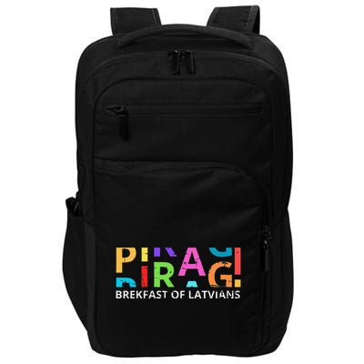 Funny Latvian Piragi Latvia Food Pride Gift Impact Tech Backpack
