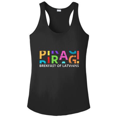 Funny Latvian Piragi Latvia Food Pride Gift Ladies PosiCharge Competitor Racerback Tank
