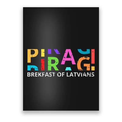 Funny Latvian Piragi Latvia Food Pride Gift Poster
