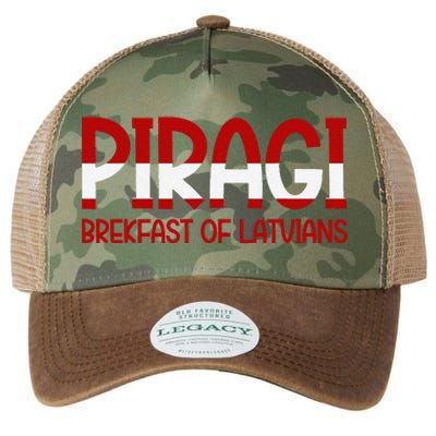 Funny Latvian Piragi Latvia Pride Food Lovers Gift Legacy Tie Dye Trucker Hat