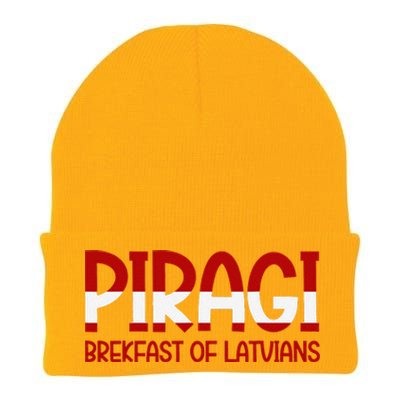 Funny Latvian Piragi Latvia Pride Food Lovers Gift Knit Cap Winter Beanie