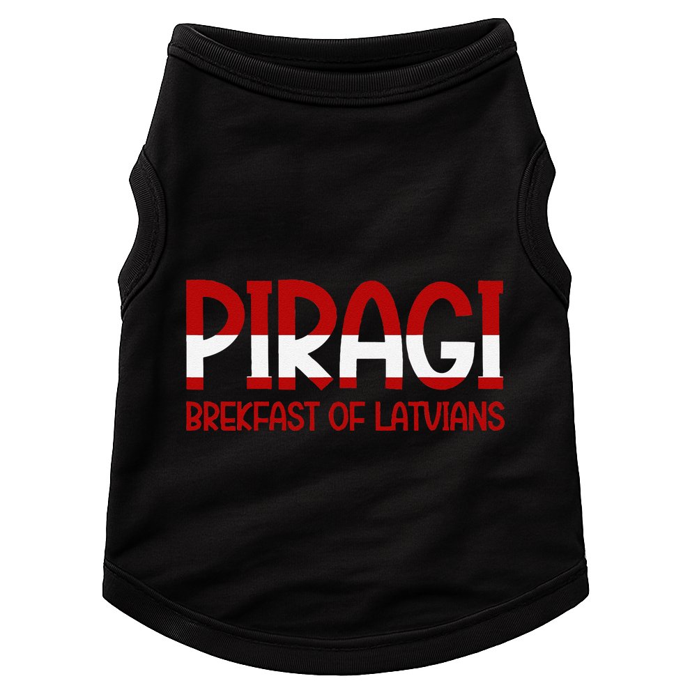 Funny Latvian Piragi Latvia Pride Food Lovers Gift Doggie Tank