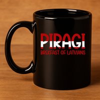 Funny Latvian Piragi Latvia Pride Food Lovers Gift 11oz C Handle Ceramic Mug