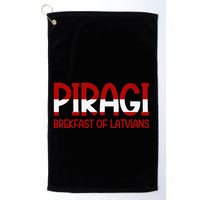 Funny Latvian Piragi Latvia Pride Food Lovers Gift Golf Towel