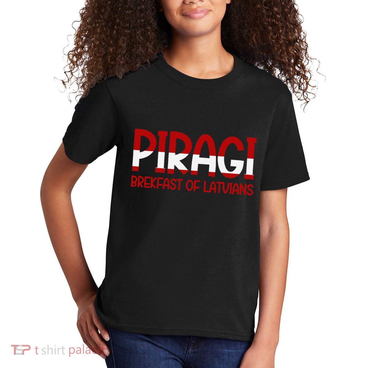 Funny Latvian Piragi Latvia Pride Food Lovers Gift Kids T-Shirt