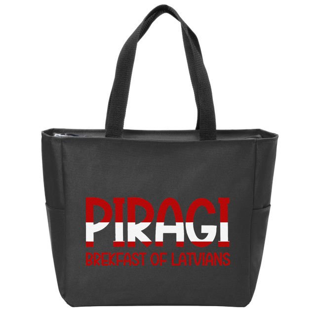 Funny Latvian Piragi Latvia Pride Food Lovers Gift Zip Tote Bag