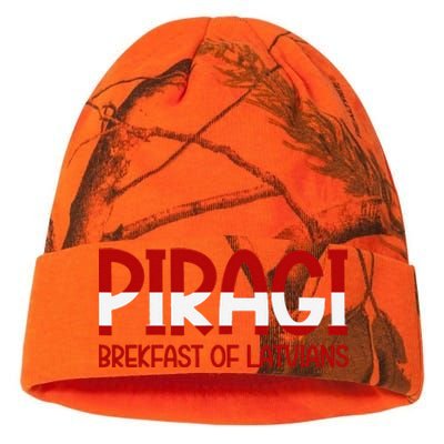 Funny Latvian Piragi Latvia Pride Food Lovers Gift Kati Licensed 12" Camo Beanie