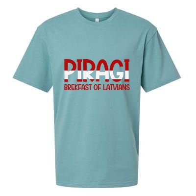 Funny Latvian Piragi Latvia Pride Food Lovers Gift Sueded Cloud Jersey T-Shirt
