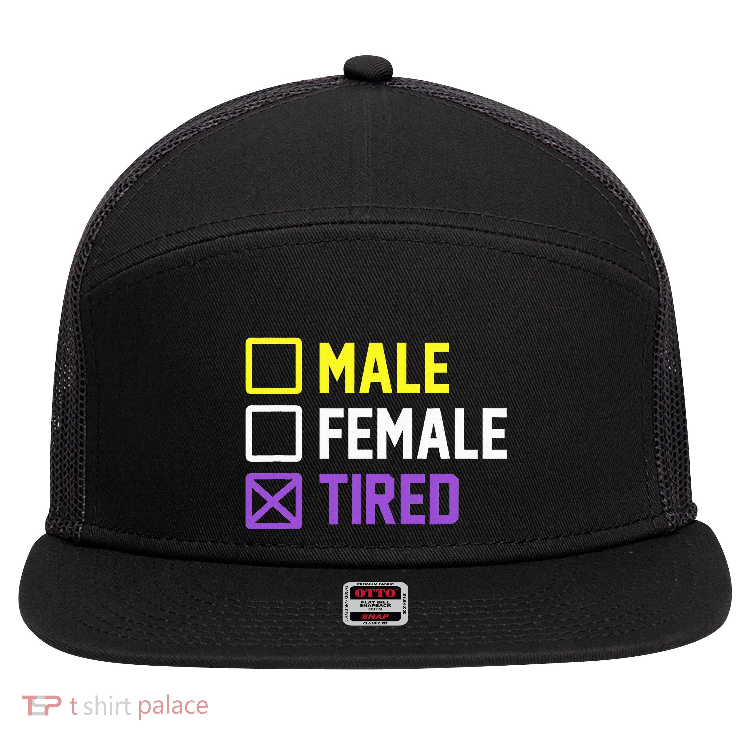 Funny Lgbt Pride Flag Non Binary 7 Panel Mesh Trucker Snapback Hat