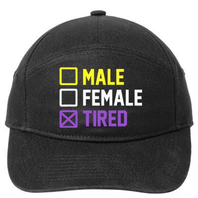 Funny Lgbt Pride Flag Non Binary 7-Panel Snapback Hat