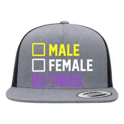 Funny Lgbt Pride Flag Non Binary Flat Bill Trucker Hat