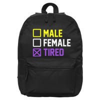 Funny Lgbt Pride Flag Non Binary 16 in Basic Backpack