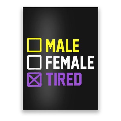 Funny Lgbt Pride Flag Non Binary Poster