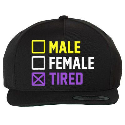 Funny Lgbt Pride Flag Non Binary Wool Snapback Cap