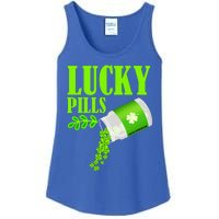 Funny Lucky Pills With Shamrock Clover St Patty's Day Cool Gift Ladies Essential Tank