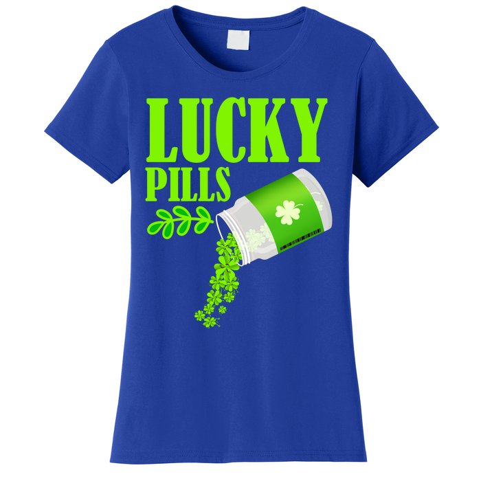 Funny Lucky Pills With Shamrock Clover St Patty's Day Cool Gift Women's T-Shirt