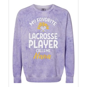 Favorite Lacrosse Player Nana Lax Family Grandma Mimi  Colorblast Crewneck Sweatshirt