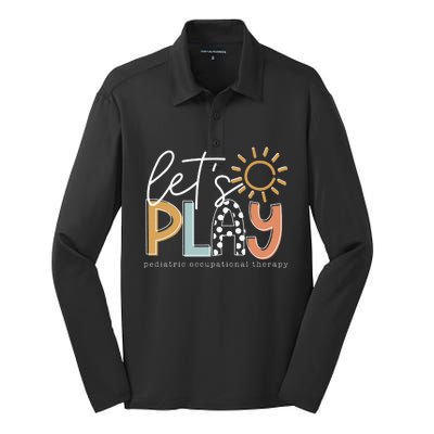 funny Let's Play Pediatric Occupational Therapy Silk Touch Performance Long Sleeve Polo