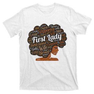 First Lady PastorS Wife Black Woman Afro T-Shirt