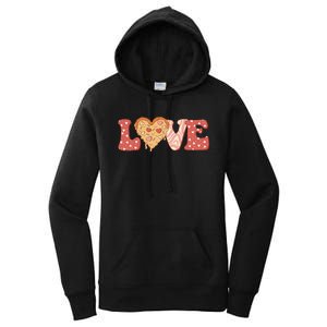 Funny Love Pizza Retro Valentine's Day Gift Women's Pullover Hoodie