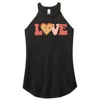 Funny Love Pizza Retro Valentine's Day Gift Women's Perfect Tri Rocker Tank