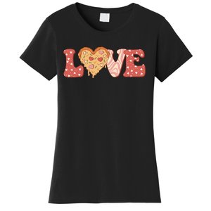 Funny Love Pizza Retro Valentine's Day Gift Women's T-Shirt