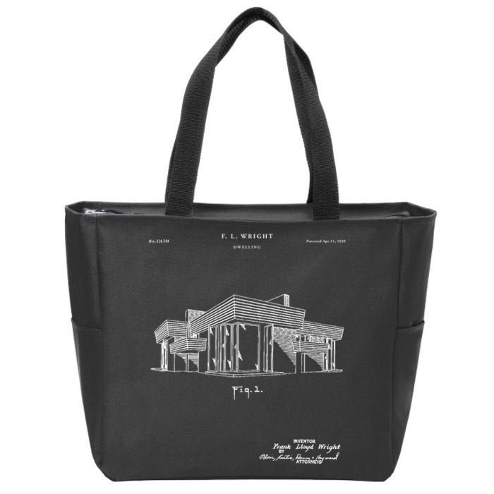 Frank Lloyd Patent Unique Zip Tote Bag