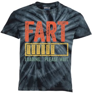 Fart Loading Please Wait Dad Joke Kids Tie-Dye T-Shirt