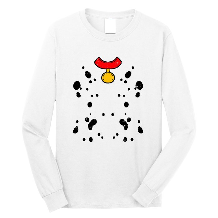 Funny Lazy Pretend Im A Dalmatian Halloween Costume Gift Long Sleeve Shirt