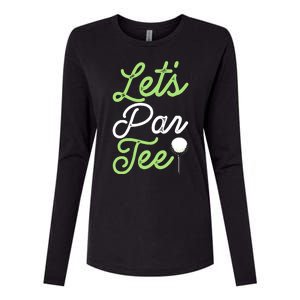 Funny Lets Par Tee Golf Tee Womens Cotton Relaxed Long Sleeve T-Shirt