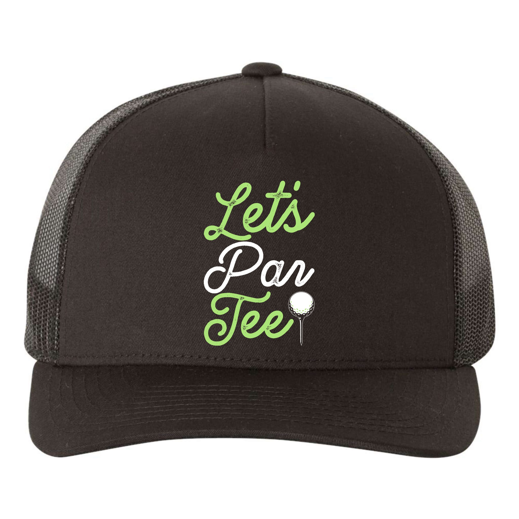 Funny Lets Par Tee Golf Tee Yupoong Adult 5-Panel Trucker Hat