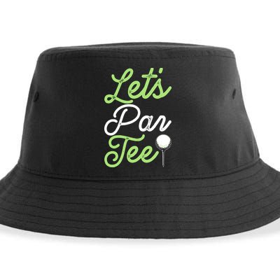 Funny Lets Par Tee Golf Tee Sustainable Bucket Hat