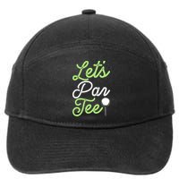 Funny Lets Par Tee Golf Tee 7-Panel Snapback Hat