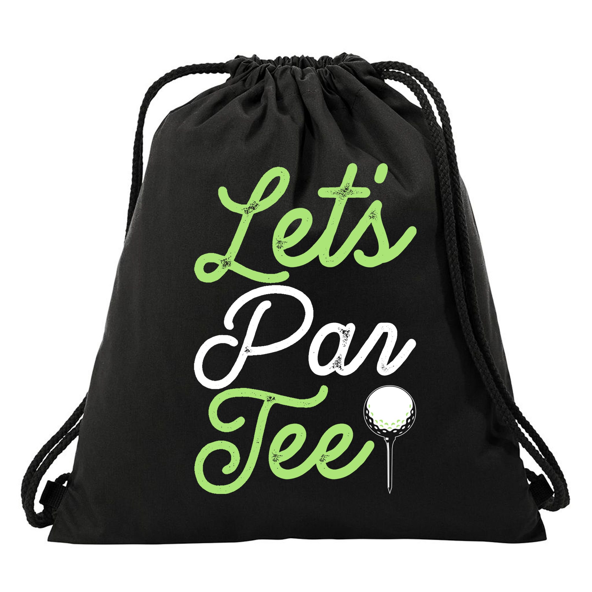 Funny Lets Par Tee Golf Tee Drawstring Bag