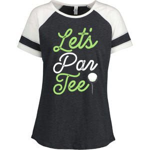 Funny Lets Par Tee Golf Tee Enza Ladies Jersey Colorblock Tee