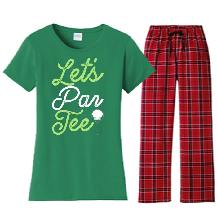 Funny Lets Par Tee Golf Tee Women's Flannel Pajama Set