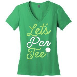 Funny Lets Par Tee Golf Tee Women's V-Neck T-Shirt