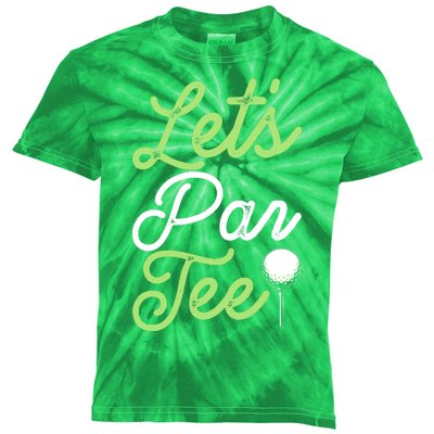 Funny Lets Par Tee Golf Tee Kids Tie-Dye T-Shirt